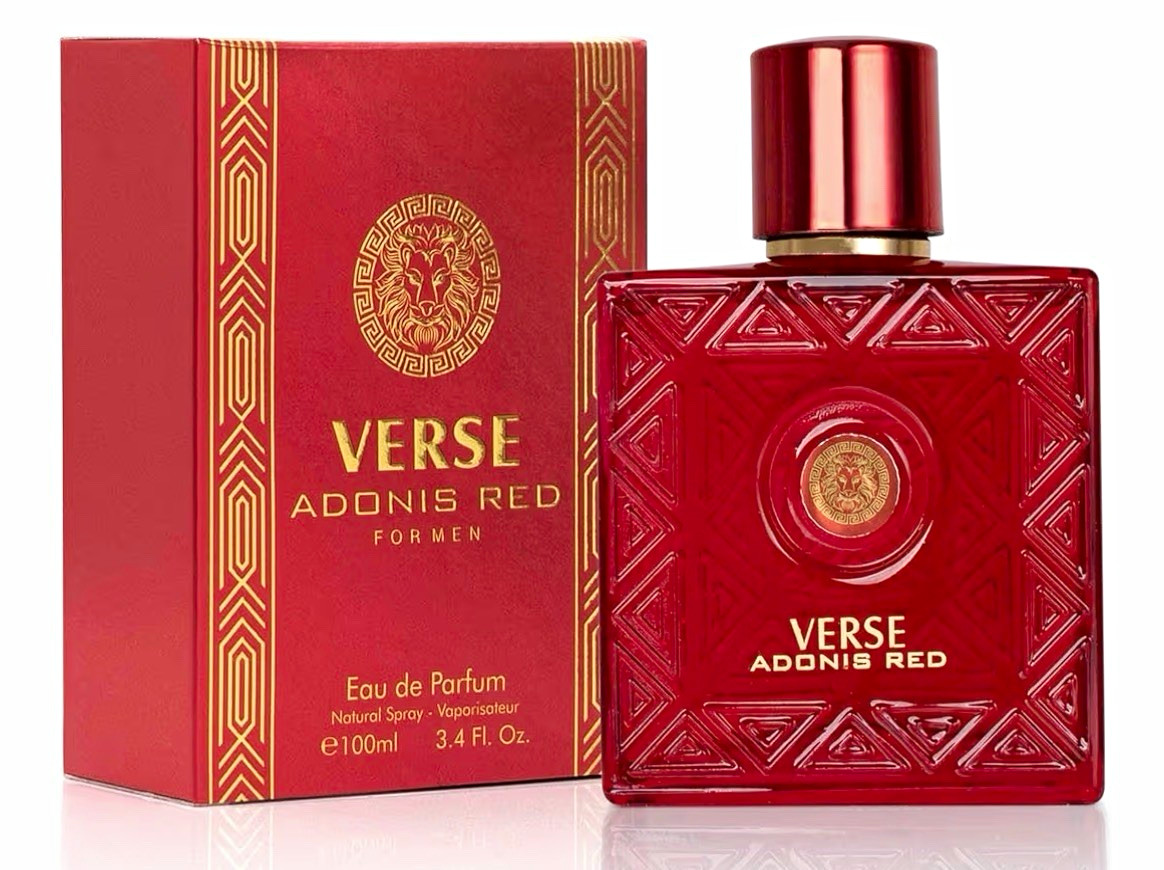 VERSE Adonis Red for Men Eau de Parfum Spray 3.4 fl oz Regular Size