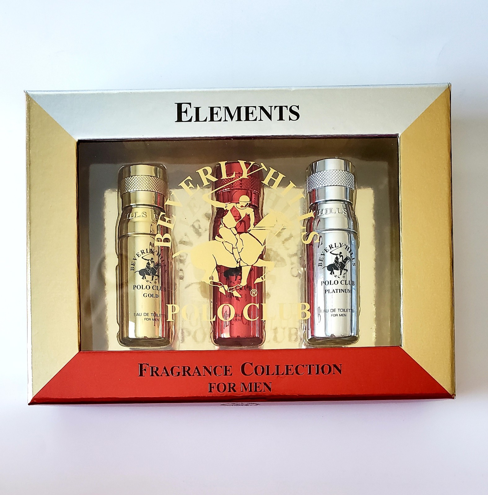 BEVERLY HILLS POLO CLUB FRAGRANCE COLLECTION FOR MEN. NET O.5 FL EACH.