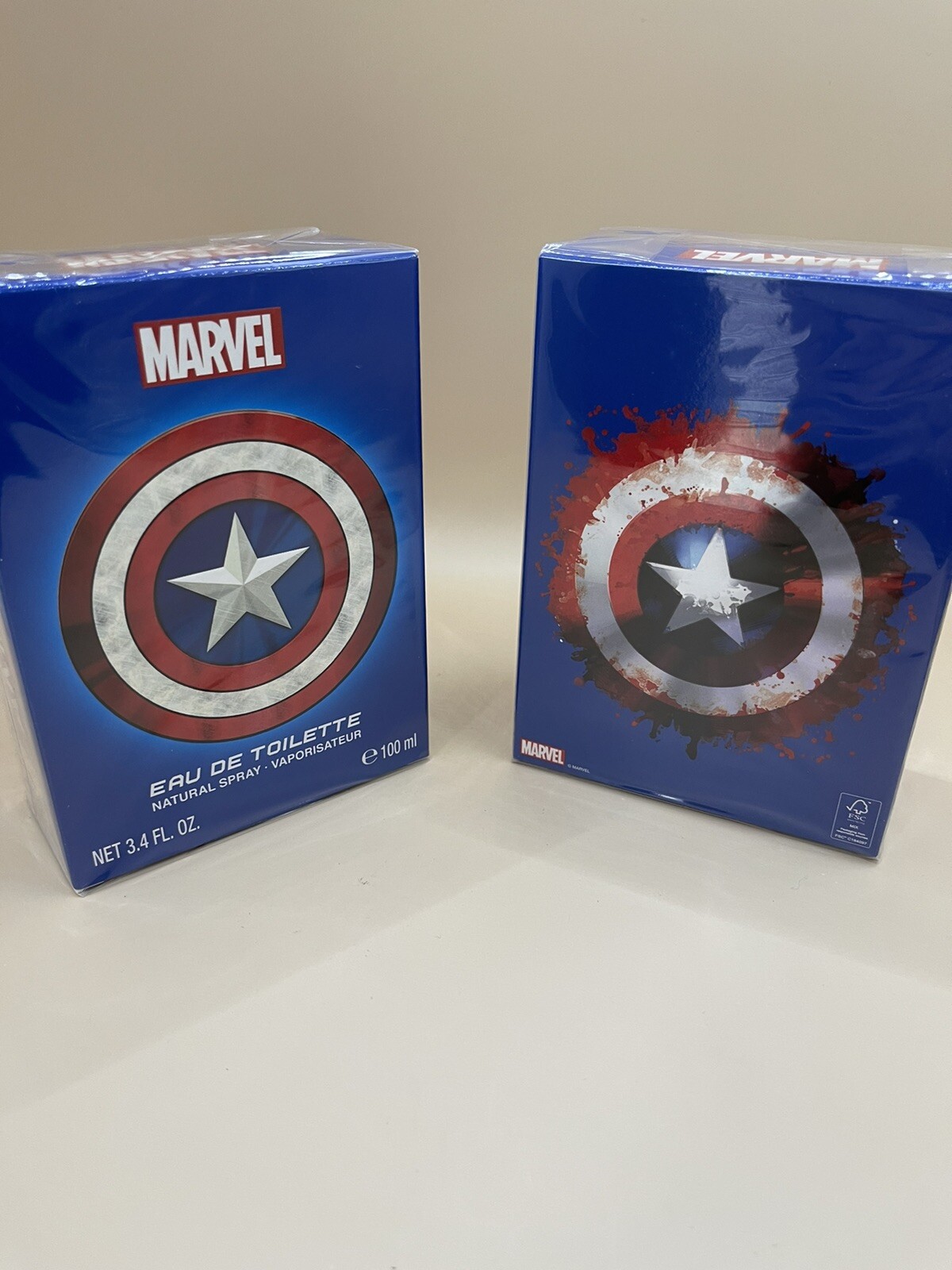 Captain America Marvel 3.4oz 100 ml Eau de toilette perfume set of 2 Boxes new