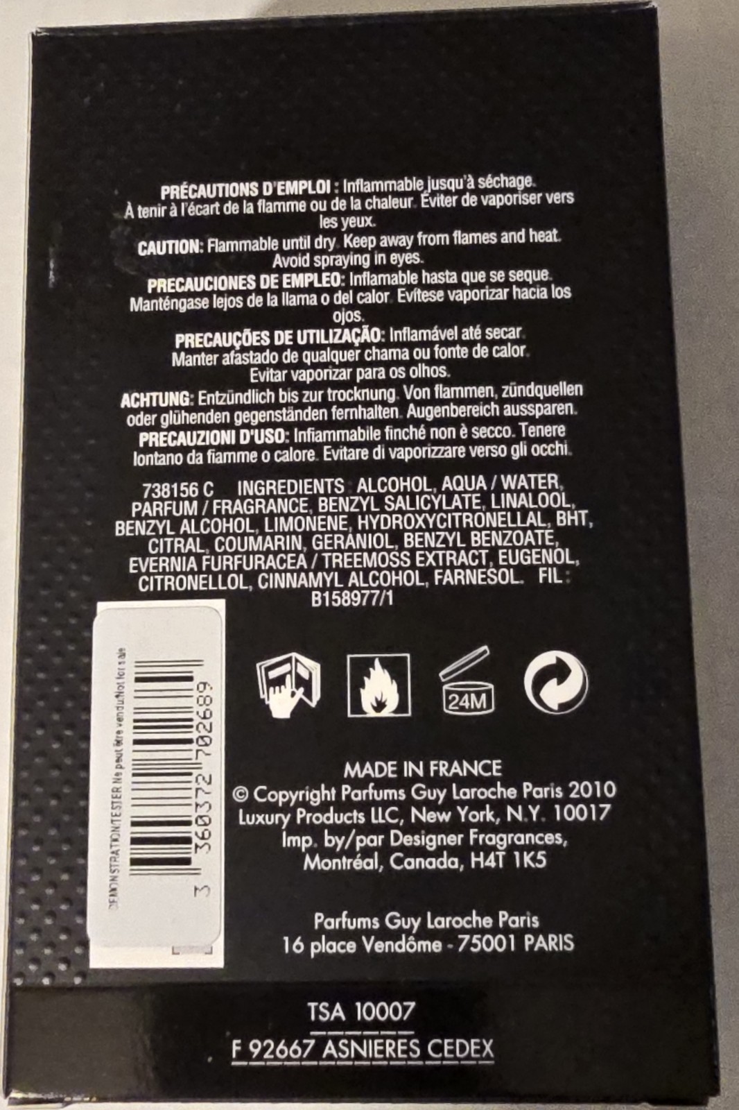 Drakkar Noir by Guy Laroche 3.4 oz / 100ml EDT Spray Men Cologne Make An Offer