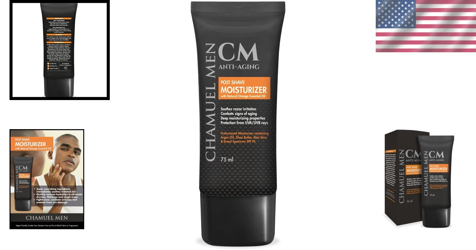 All-Natural Anti-Aging Aftershave Cream for Men – 2.6 oz Hydrating Moisturizer