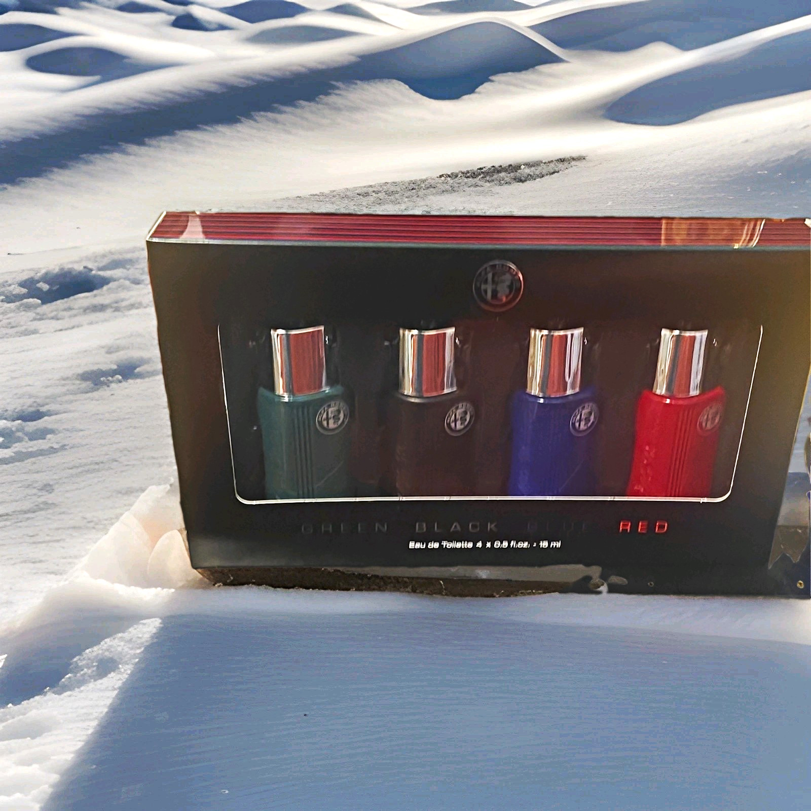Alfa Romeo Green Black Blue Red Eau de Toilette Spray Gift Set 4 x 0.5 fl oz