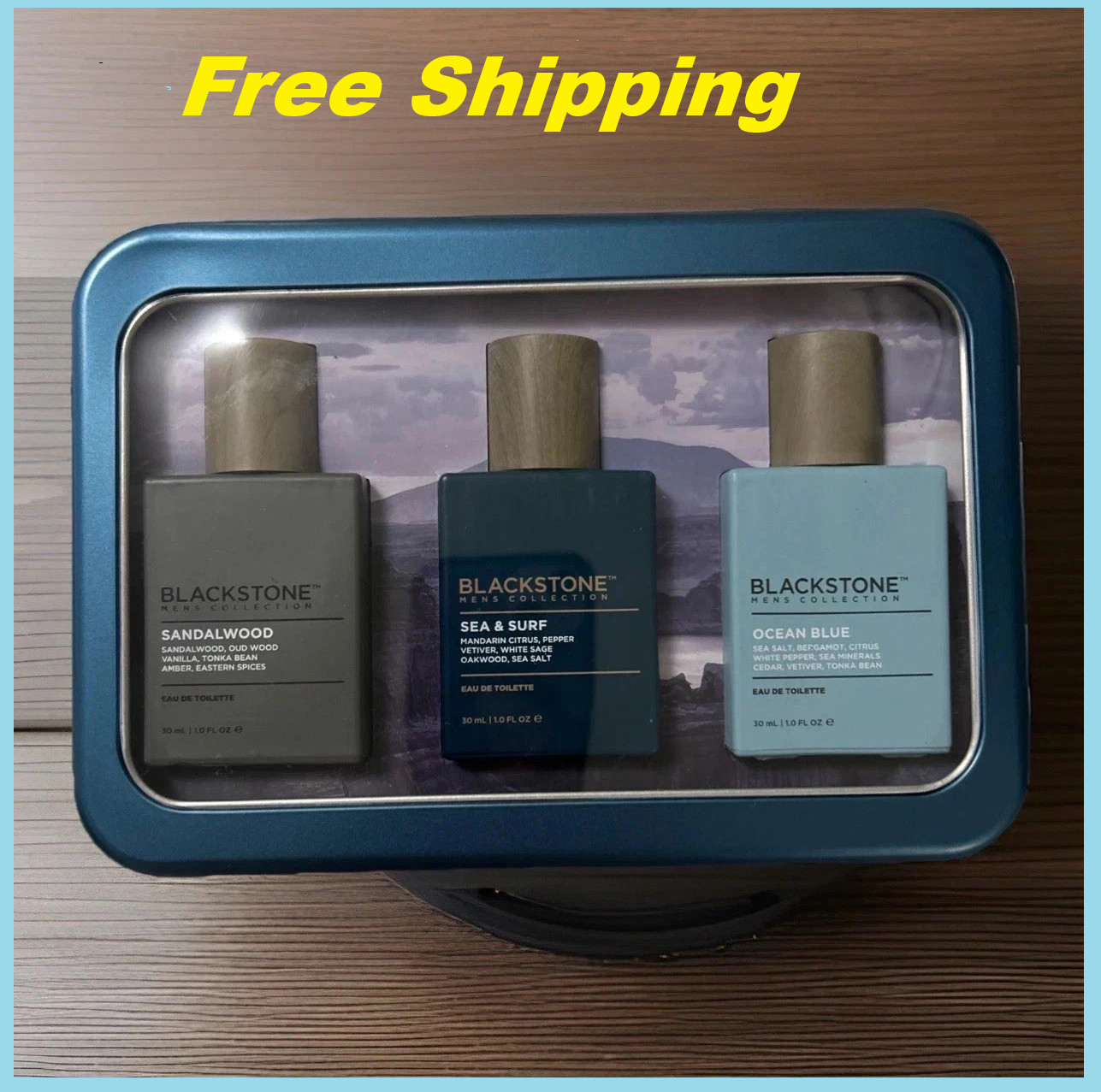 Blackstone Men’s Grooming Fragrance- Sandalwood,Sea & Surf,Vetiver