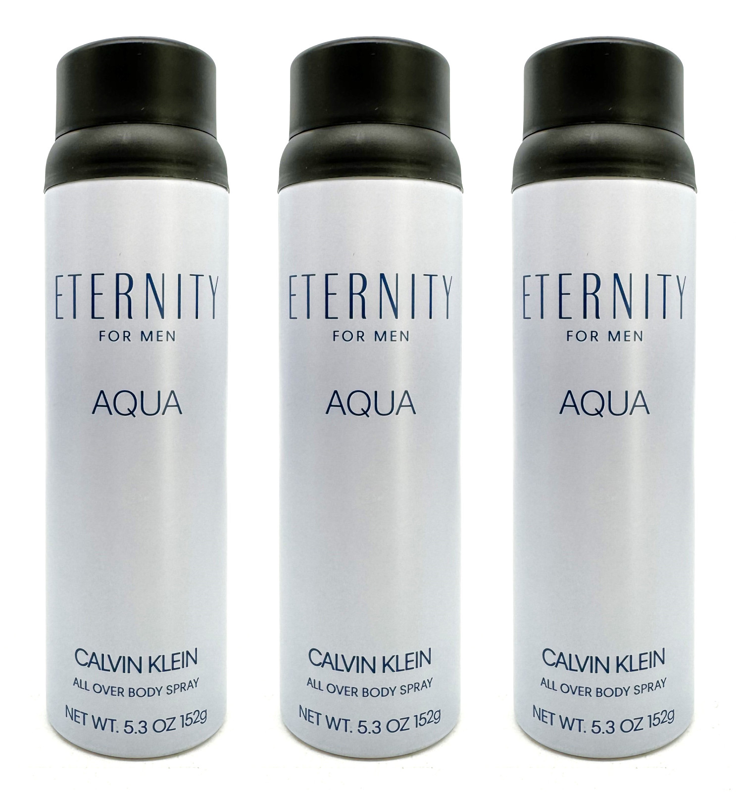 ETERNITY Aqua by Calvin Klein for Men 5.3 oz Body Spray (3-Pack) NEW AUTHENTIC