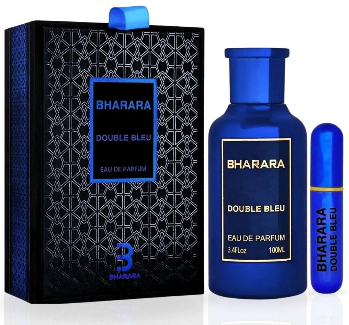 Bharara Double Bleu Eau De Parfum 3.4 oz | Long Lasting Men’s Cologne