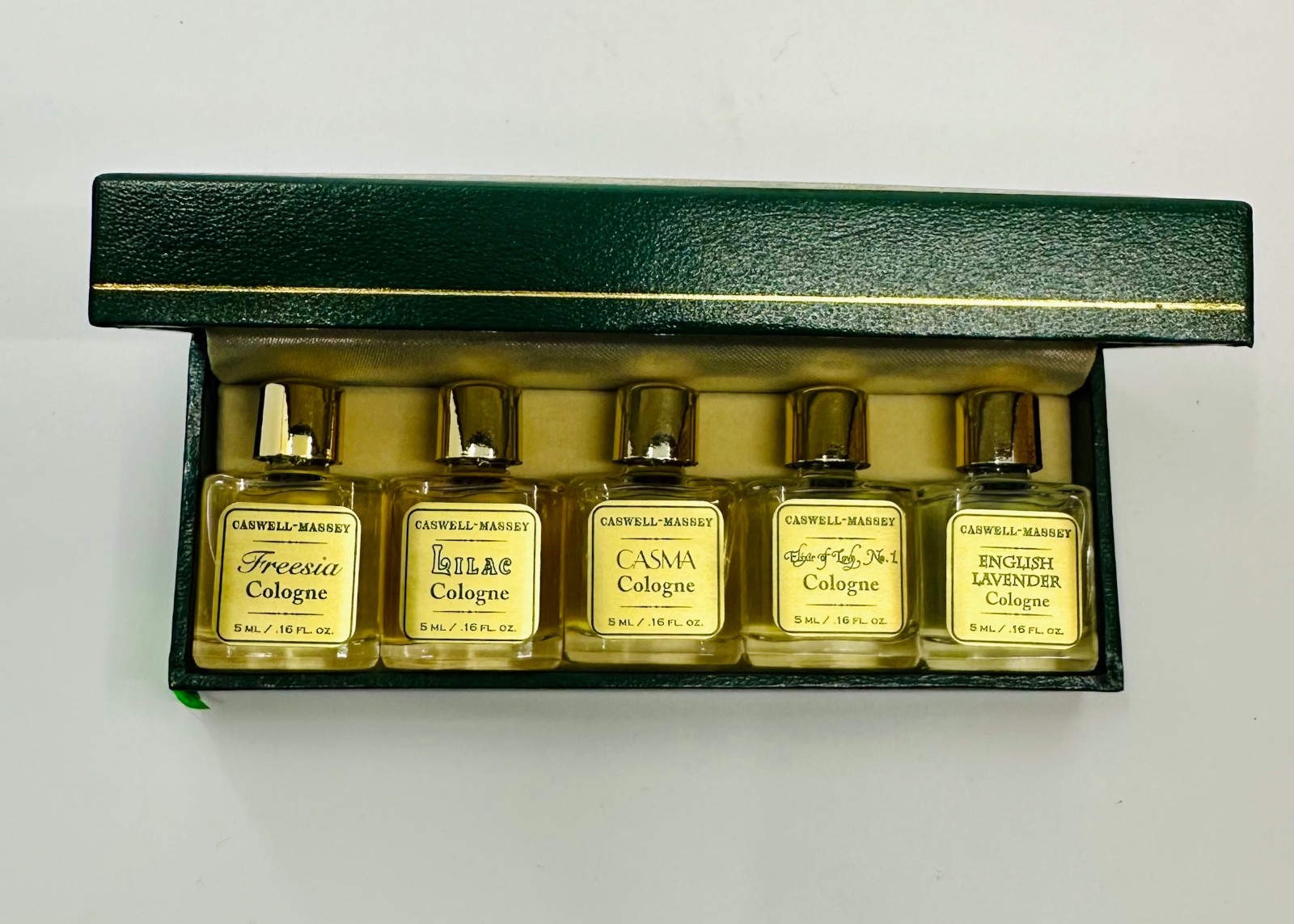 Vintage Caswell Massey Miniature Cologne Water Set in Box (Asst Scents)