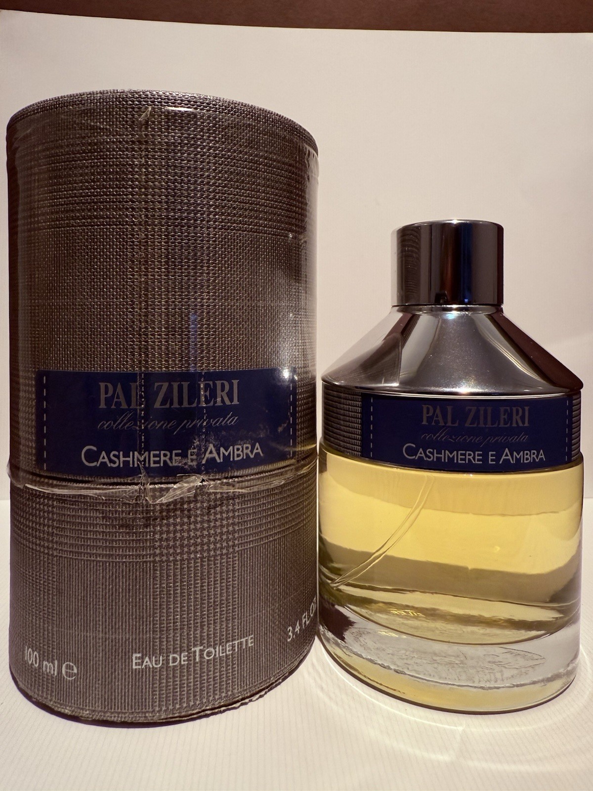 PAL ZILERI CASHMERE E AMBRA 3.4 FL. OZ /100 ml Eau De Toilette Spray for Men NIB