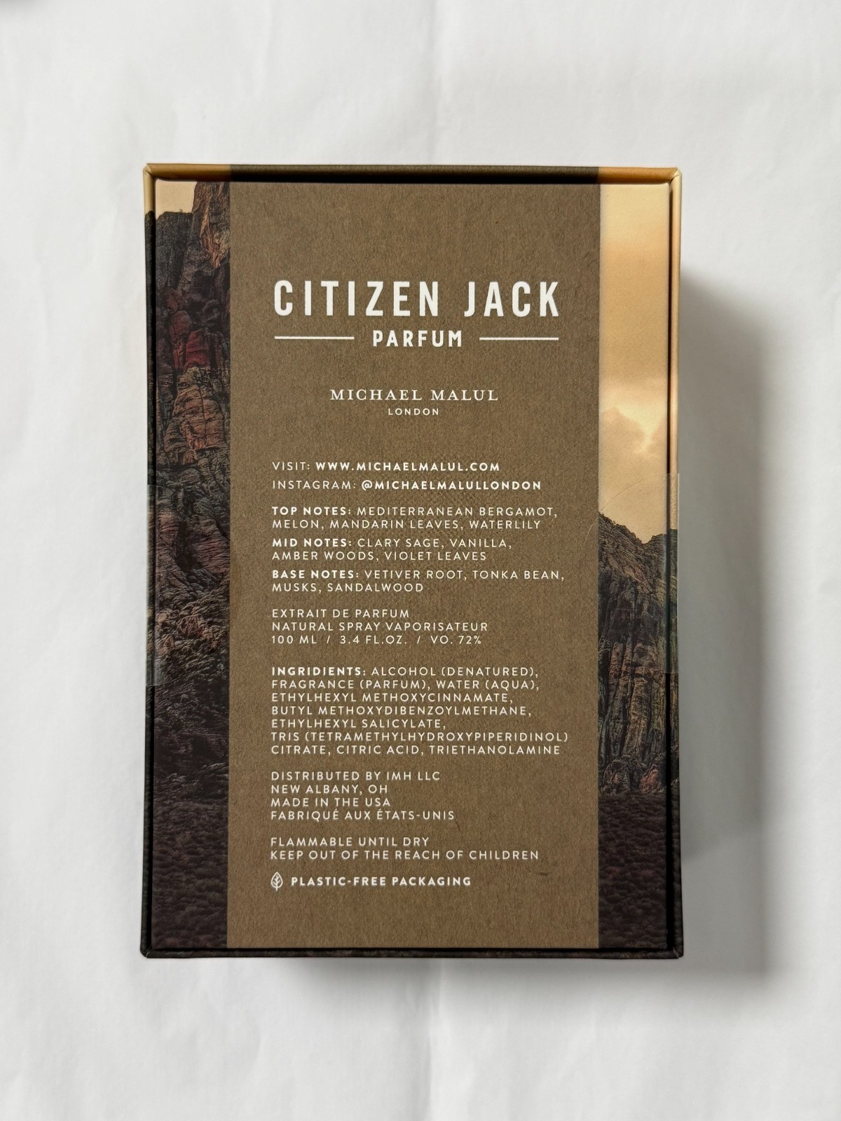 Michael Malul Citizen Jack Parfum Extrait De Parfum Spray 3.4 OZ 100ml ORIGINAL