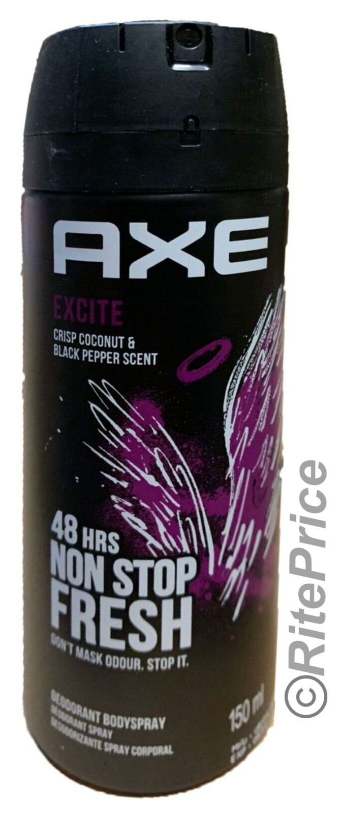 Axe Body Spray Excite Deodorant Mens Fragrance, 150ml/5.07oz (3 Pack) – New