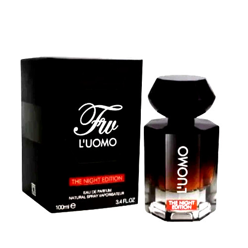 Fragrance World L’Uomo The Night Edition For Men. 3.4oz.EDP. NIB