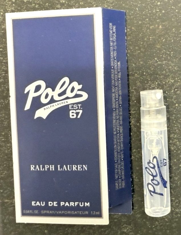 Polo EST. 67 by Ralph Lauren EDP Men’s Spray Sample 1.2 ml./0.04oz. France. New