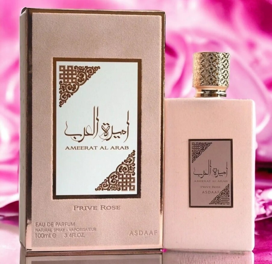 Asdaaf Ameerat Al Arab Prive Rose by Lattafa for Women – 3.4 oz EDP Spray