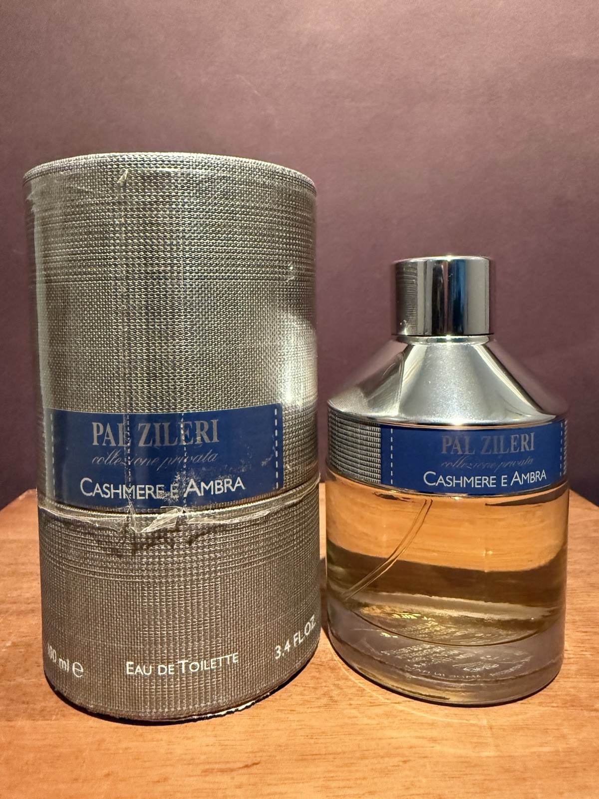 PAL ZILERI CASHMERE E AMBRA 3.4 FL. OZ /100 ml Eau De Toilette Spray for Men NIB
