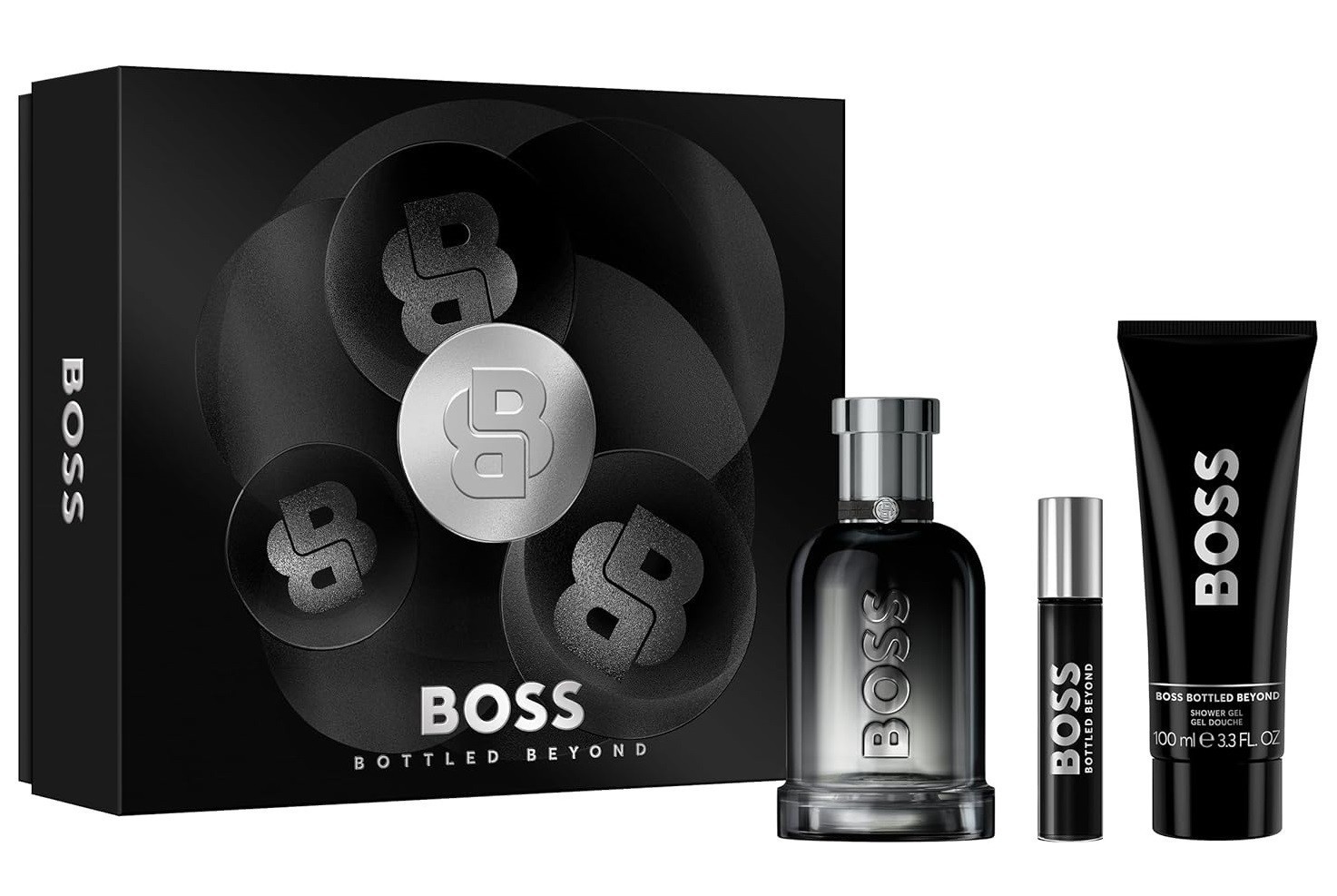 Hugo Boss Bottled Beyond for Men 3 pcs GIFT SET 3.3 oz EDP + Mini + SHOWER GEL