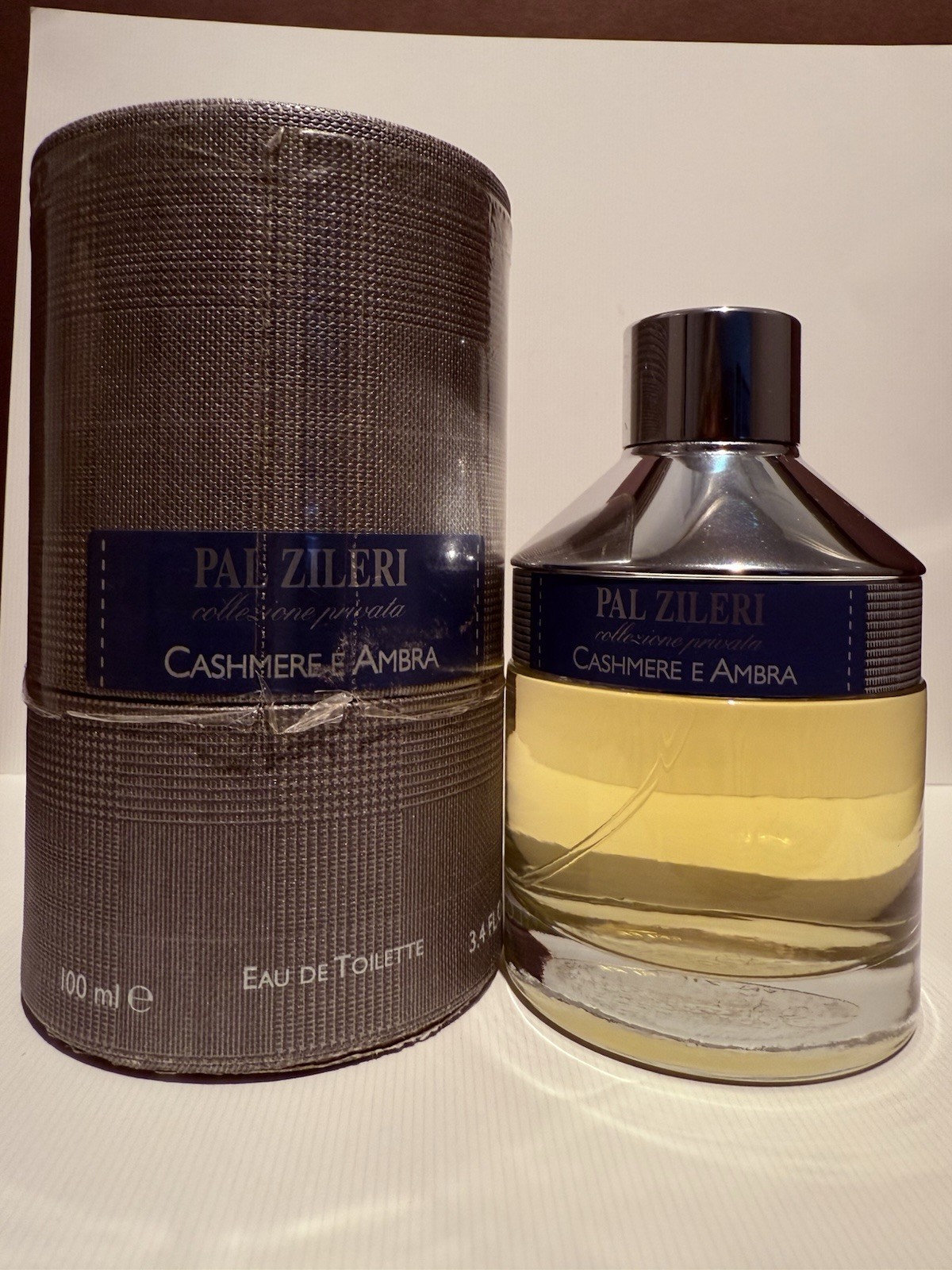 PAL ZILERI CASHMERE E AMBRA 3.4 FL. OZ /100 ml Eau De Toilette Spray for Men NIB