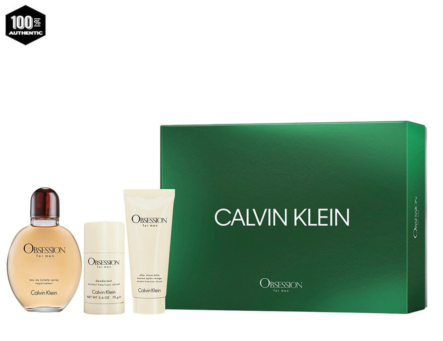 Calvin Klein Obsession Gift Set – 3 Pc – 4.0 EDT Spray+ 3.4 After Shave+2.6 Deo
