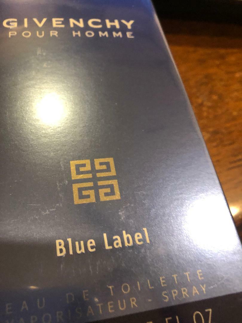 Givenchy Pour Homme BLUE LABEL 3.4 oz / 3.3 oz Spray edt Men New in Box