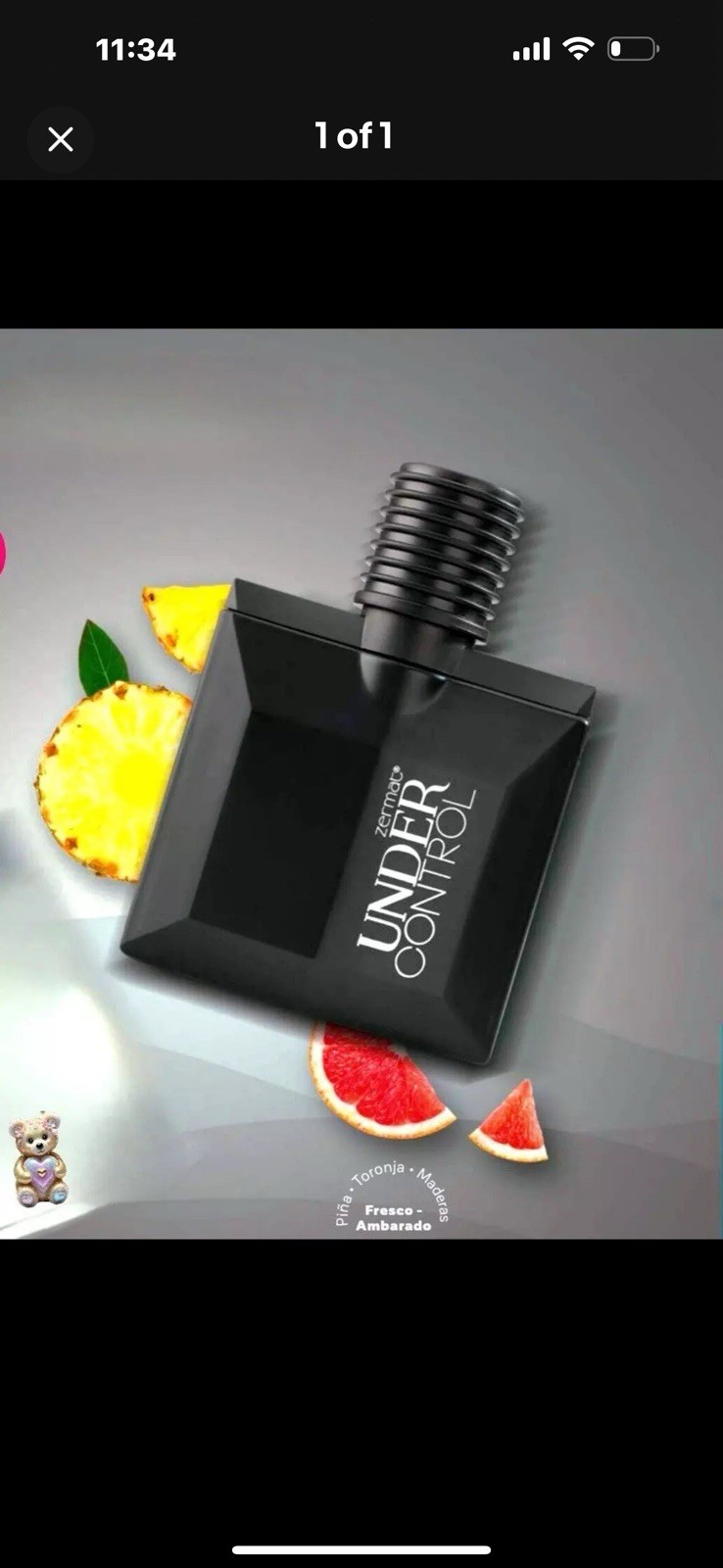 ZERMAT EAU DE TOILETTE UNDER CONTROL 1.85 Fl oz Men Caballero Fragrance New