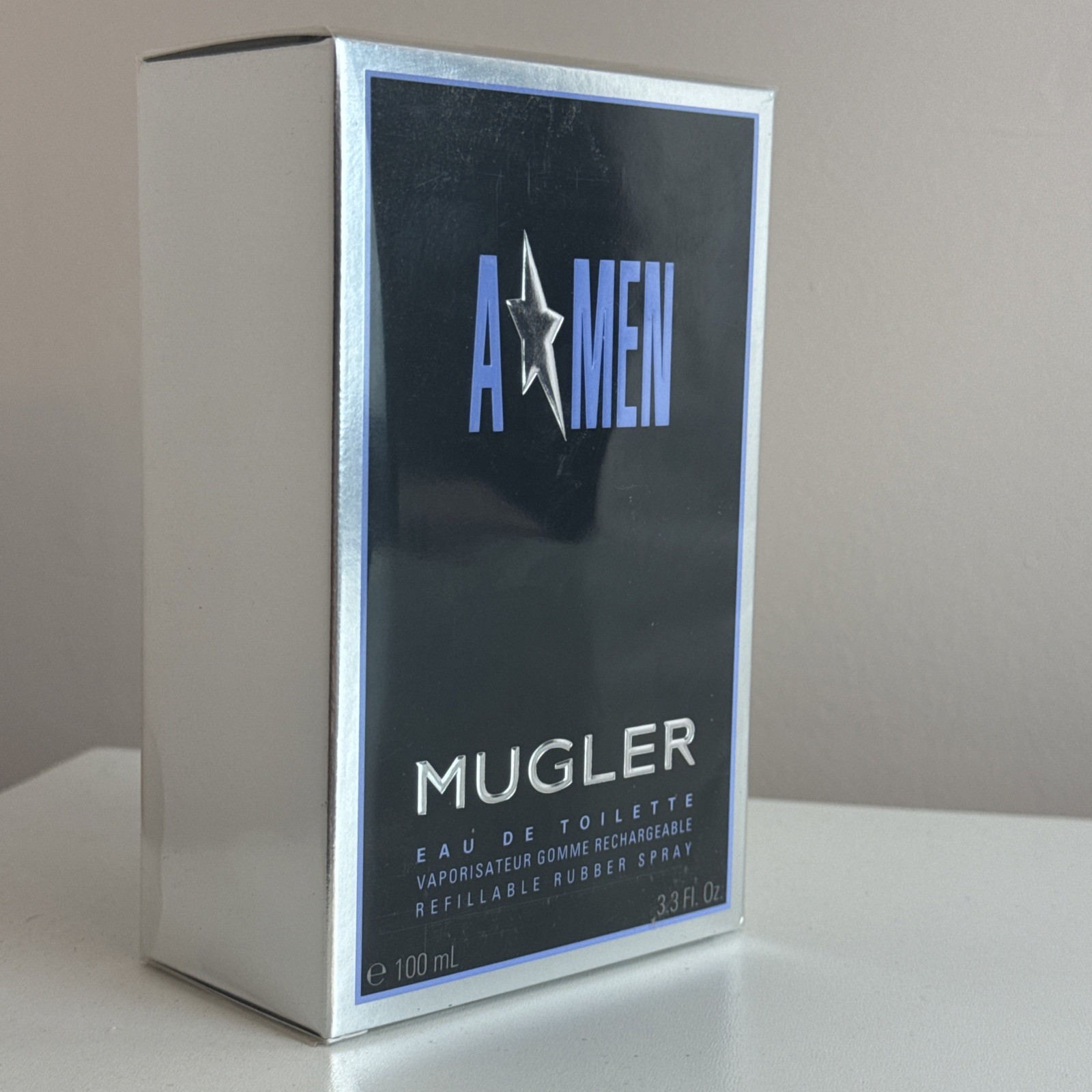 MUGLER A*Men Eau de Toilette 3.3oz/100ml Refillable Rubber EDT NEW & SEALED