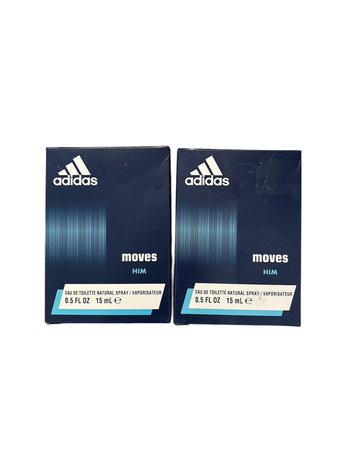 Adidas Moves for Him .5 oz EDT Spray for Men NIB 100% AUTHENTIC Lot Of 2