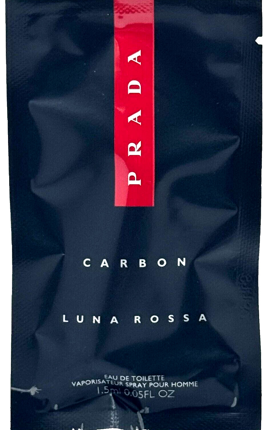 PRADA LUNA ROSSA CARBON EAU DE TOILETTE VIAL SPRAY FOR MEN 0.05 Oz SAMPLE SIZE!