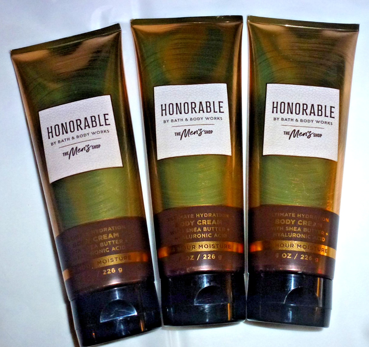 Bath & Body Works HONORABLE Men’s Shop Collection 8 oz. Body Cream X 3- NEW