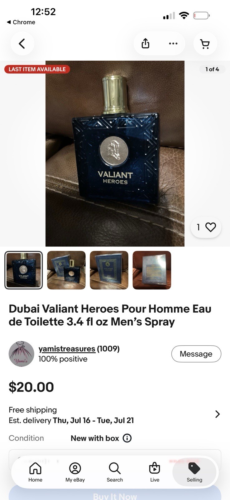 Dubai Valiant Heroes Pour Homme Eau de Toilette Spray 3 fl oz New In Sealed Box