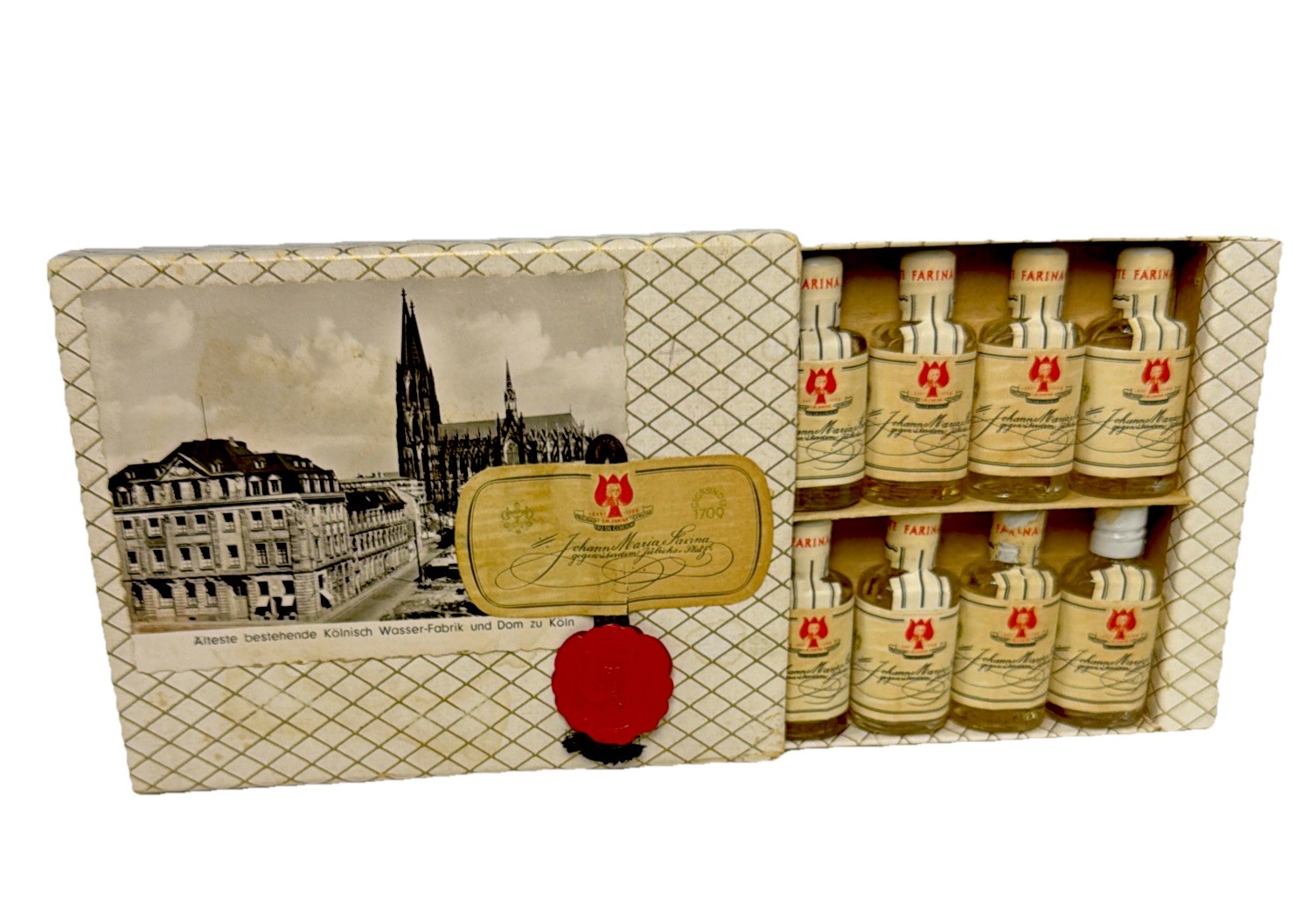 1960’s Echt Kolnisch Wasser 10 Sealed Miniature Perfume Bottle Set Germany