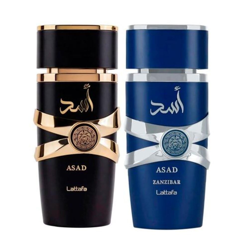 Asad & Asad Zanzibar Spicy,Woody,Amber,Sweet-2Pice Eau de Parfum fo men 2×100ml)