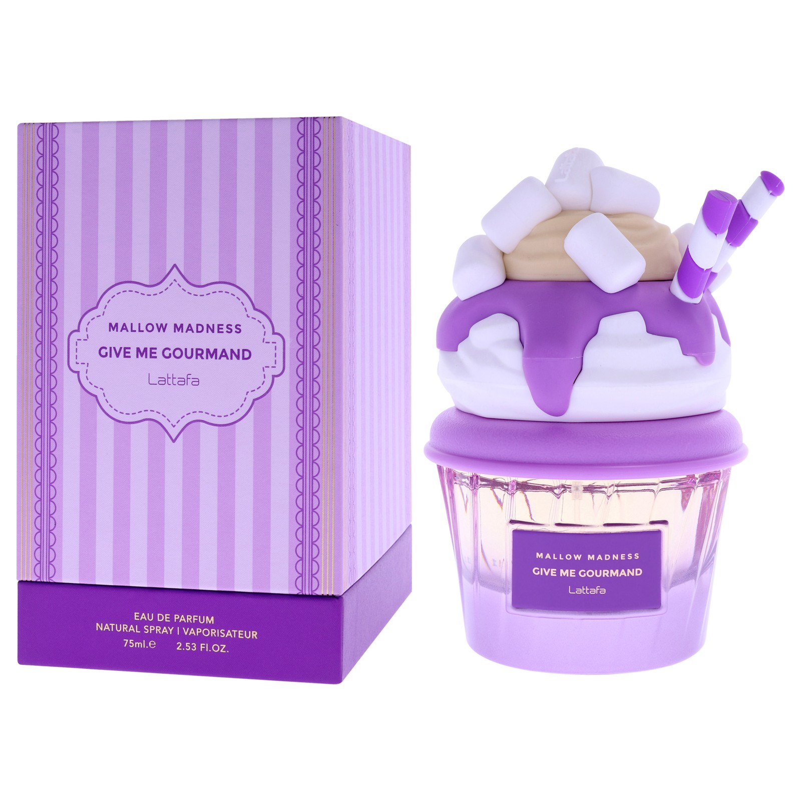 Give Me Gourmand – Mallow Madness by Lattafa for Unisex – 2.53 oz EDP Spray