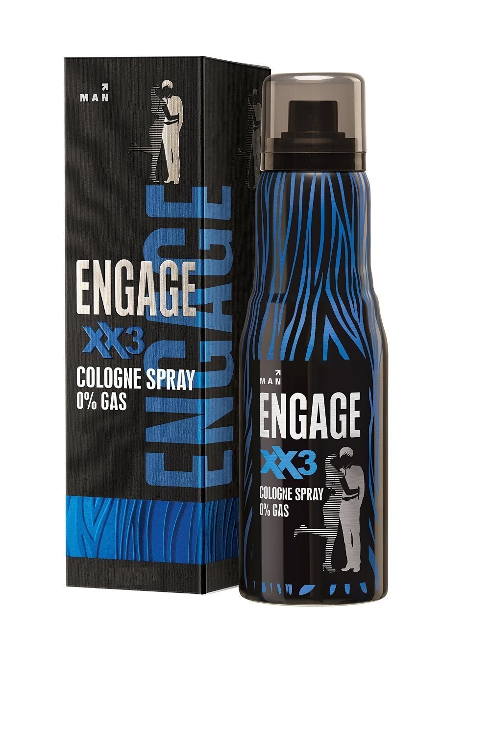 Engage XX3 Cologne No Gas Perfume for Men, Spicy and Woody, Skin Friendly, 135ml