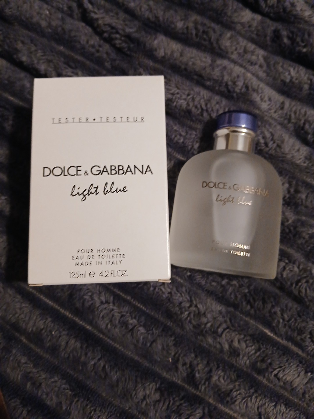 Light Blue by Dolce & Gabbana 4.2 oz EDT Cologne for Men Tester with Cap 125 ml