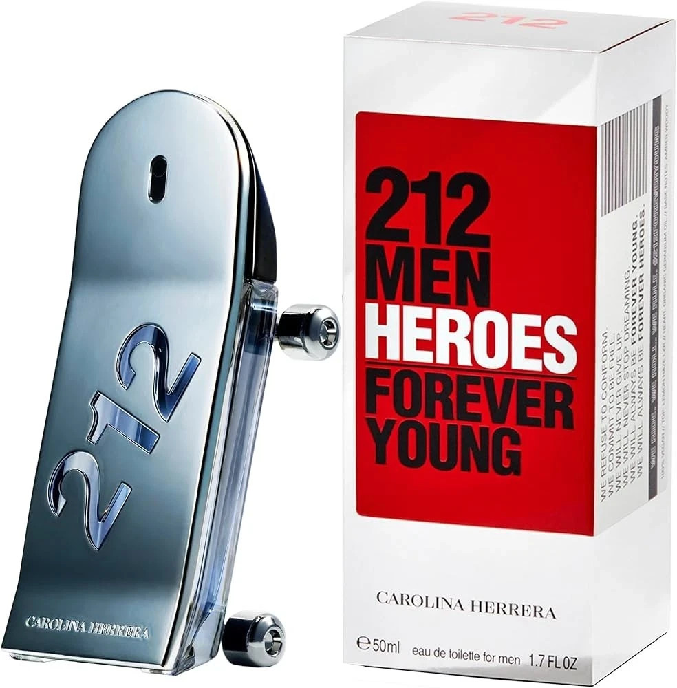 212 HEROES FOREVER YOUNG-CAROLINA HERRERA-MEN-EDT-SPRAY-1.7 OZ-50 ML-SPAIN