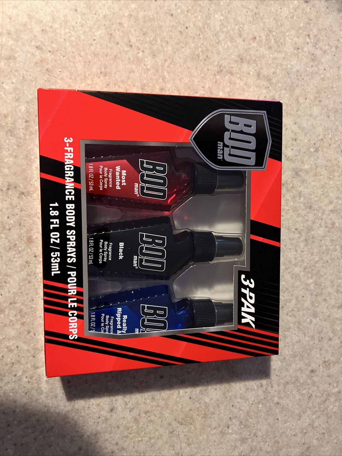 BOD man ‚Most Wanted‘ Men’s 3 Piece Body Spray Gift Set Pack Of 2
