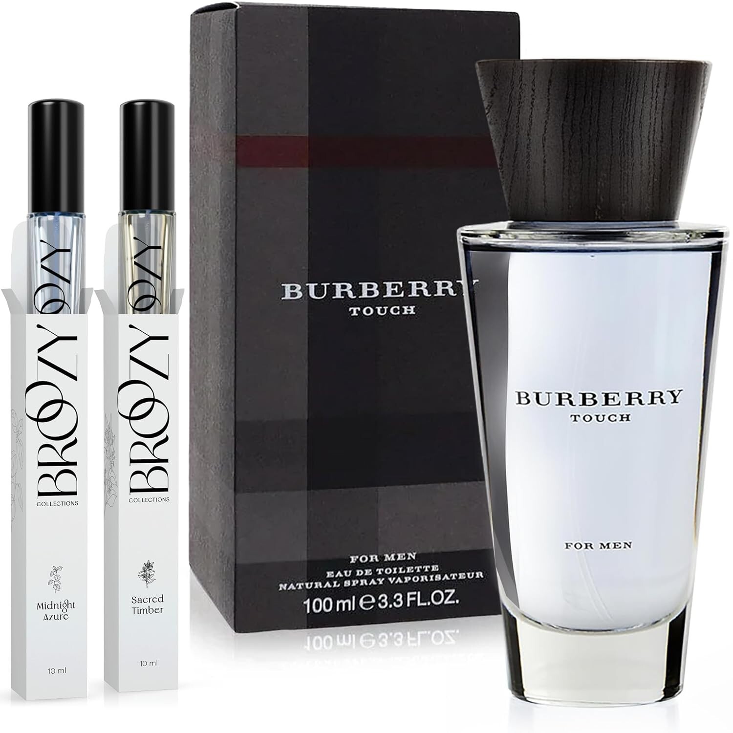 BURBERRY Touch Men EDT (100ml) + 2 Travel Perfumes *NEW IN BOX* Mens Perfume Set