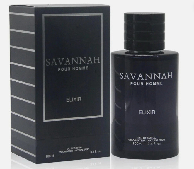 Savannah Pour Homme Elixir by Secret Plus 3.4oz EDP Spray for Men New Sealed Box