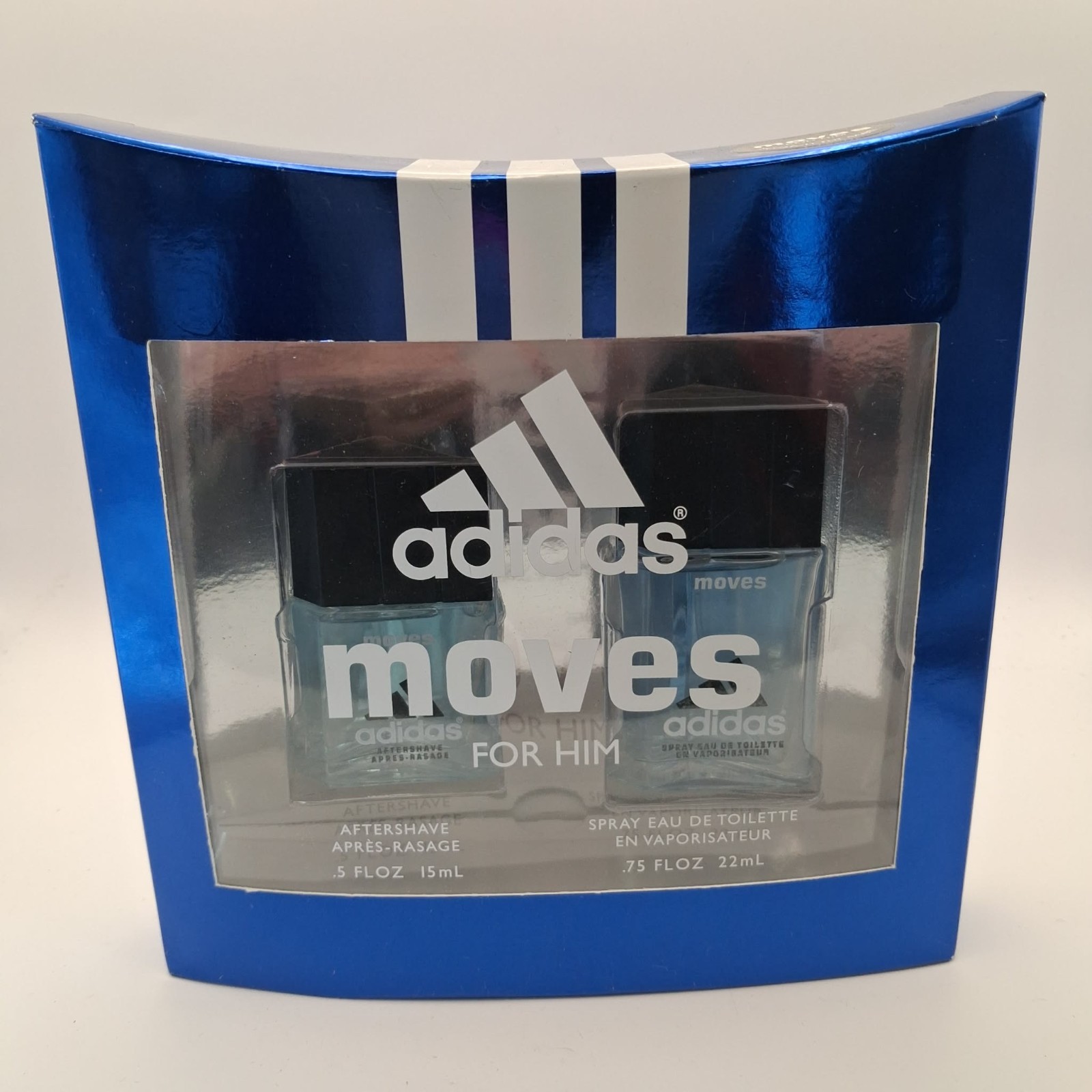 BRAND NEW IN BOX Adidas Moves for Him Eau de Toilette Spray 2 Piece Gift Set