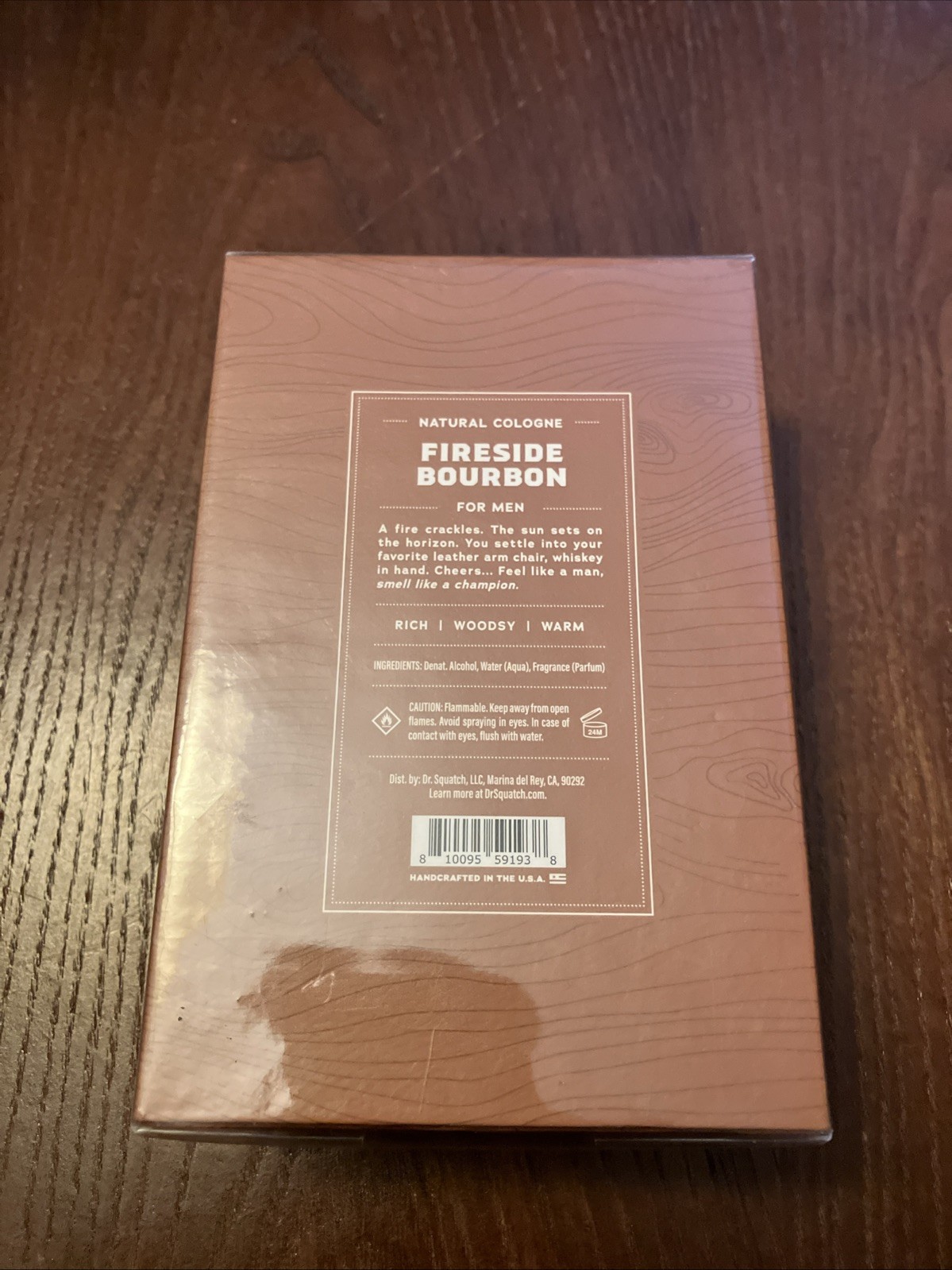New! Dr. Squatch Fireside Bourbon Natural Cologne For Men 1.7fl oz (50ml) Sealed