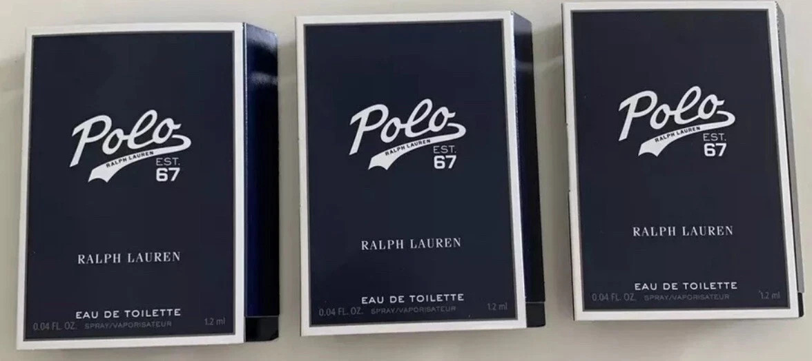 Ralph Lauren Polo Est. 67 EDT 1.2ml/0.04fl oz Each Samples Spray Brand new X 3