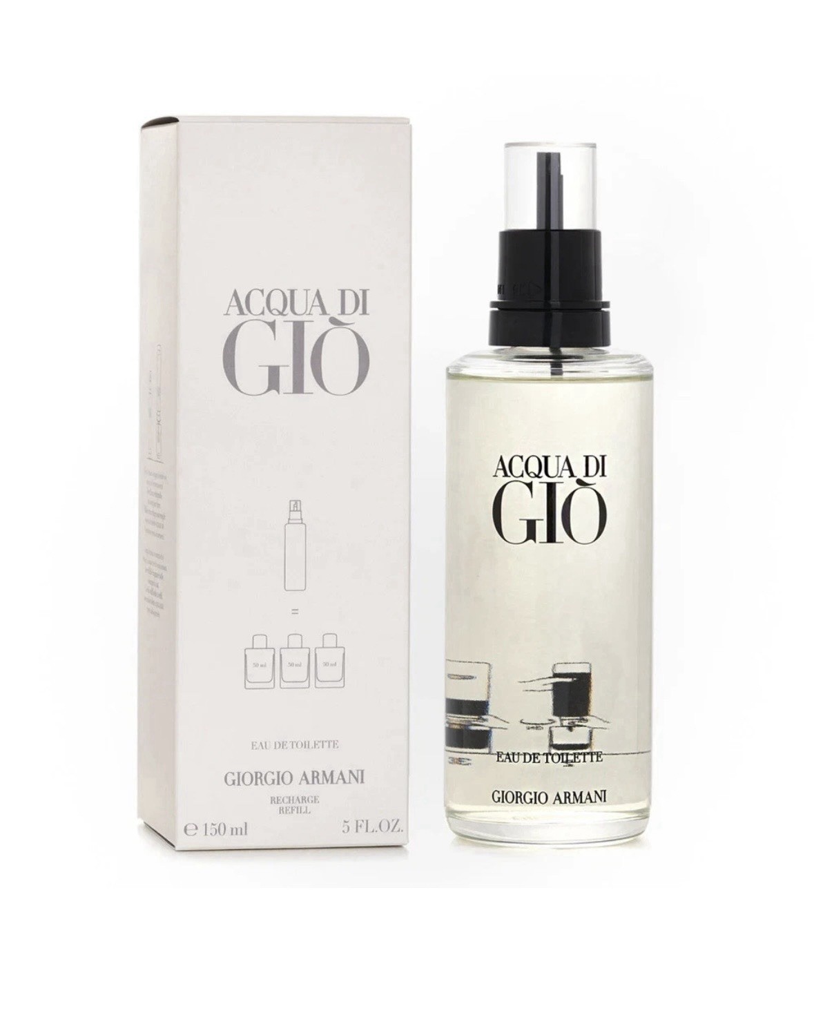 Giorgio Armani Men Acqua Di Gio EDT Eau De Toilette Refill Recharge 5oz / 150ml