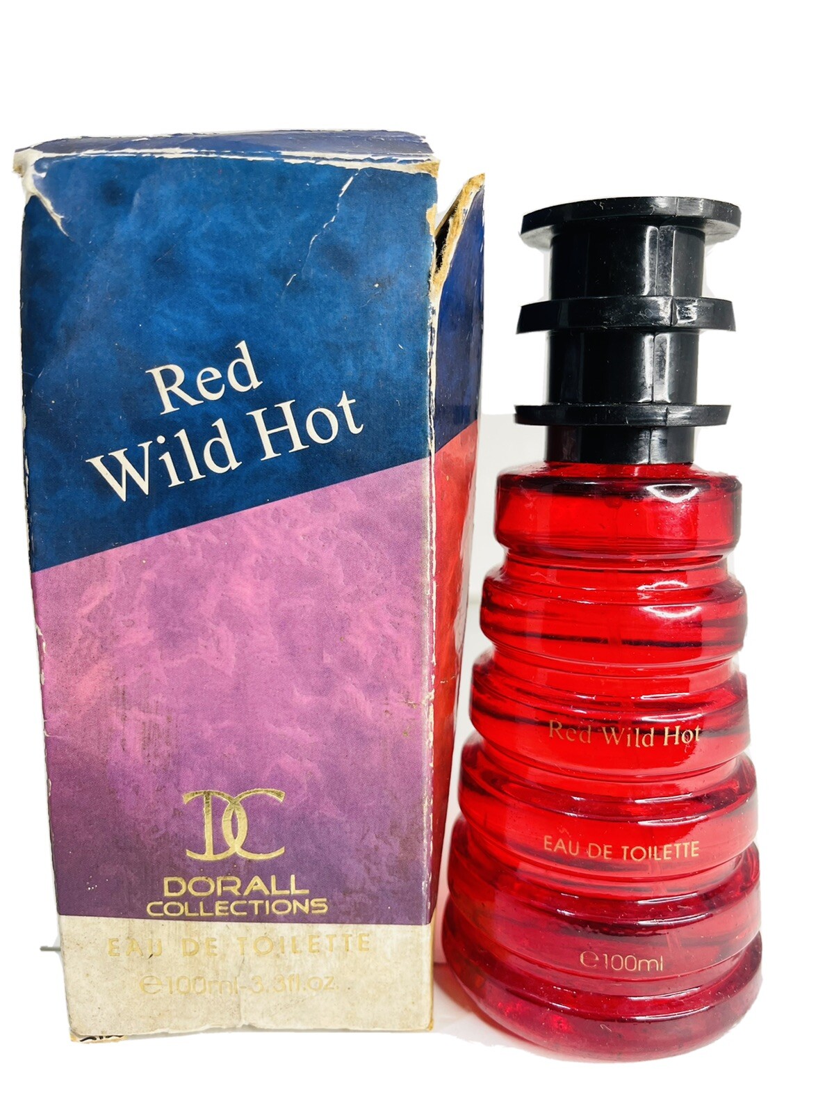 RED WILD HOT by DORALL COLLECTION 3.3 OZ / 100 ML EAU DE TOILETTE SPRAY (R)