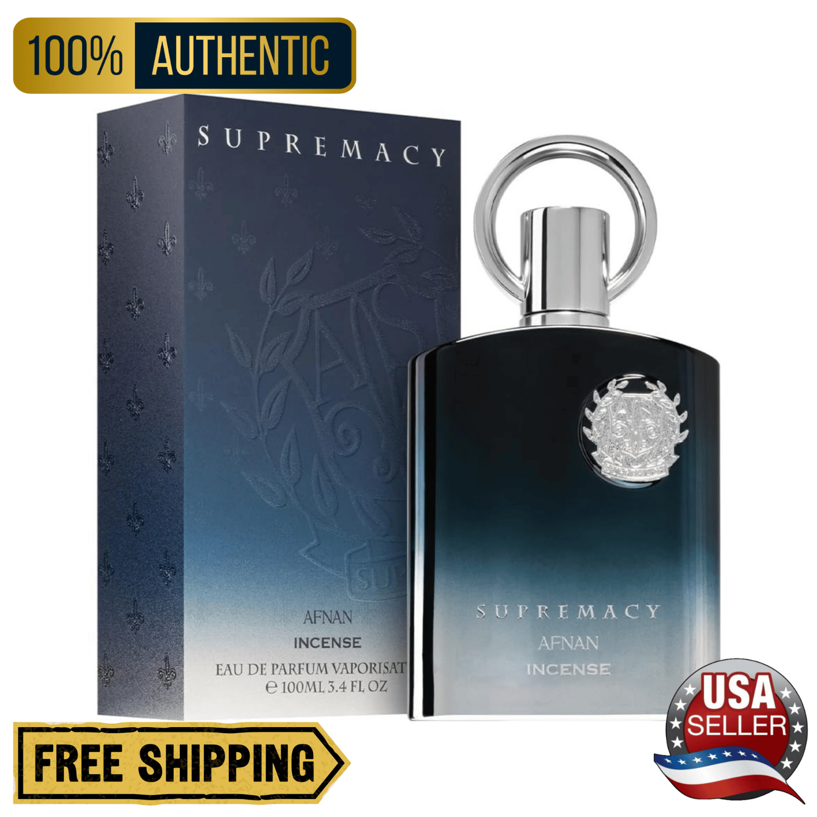 Afnan Supremacy Incense Eau De Parfum 3.4 oz Men’s Cologne Authentic Fragrance