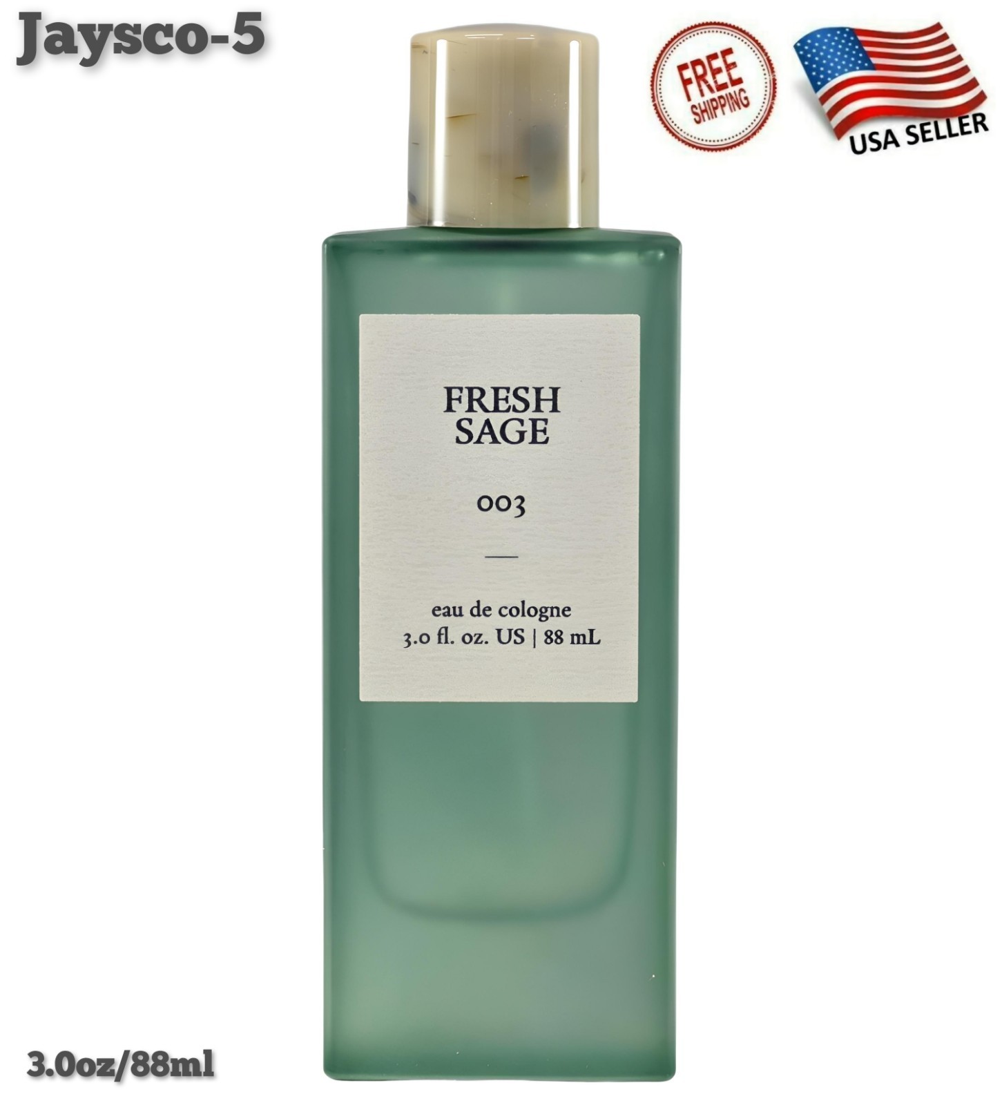 Tru Fragrance 003 Fresh Sage Eau De Cologne 3.0oz/88ml New