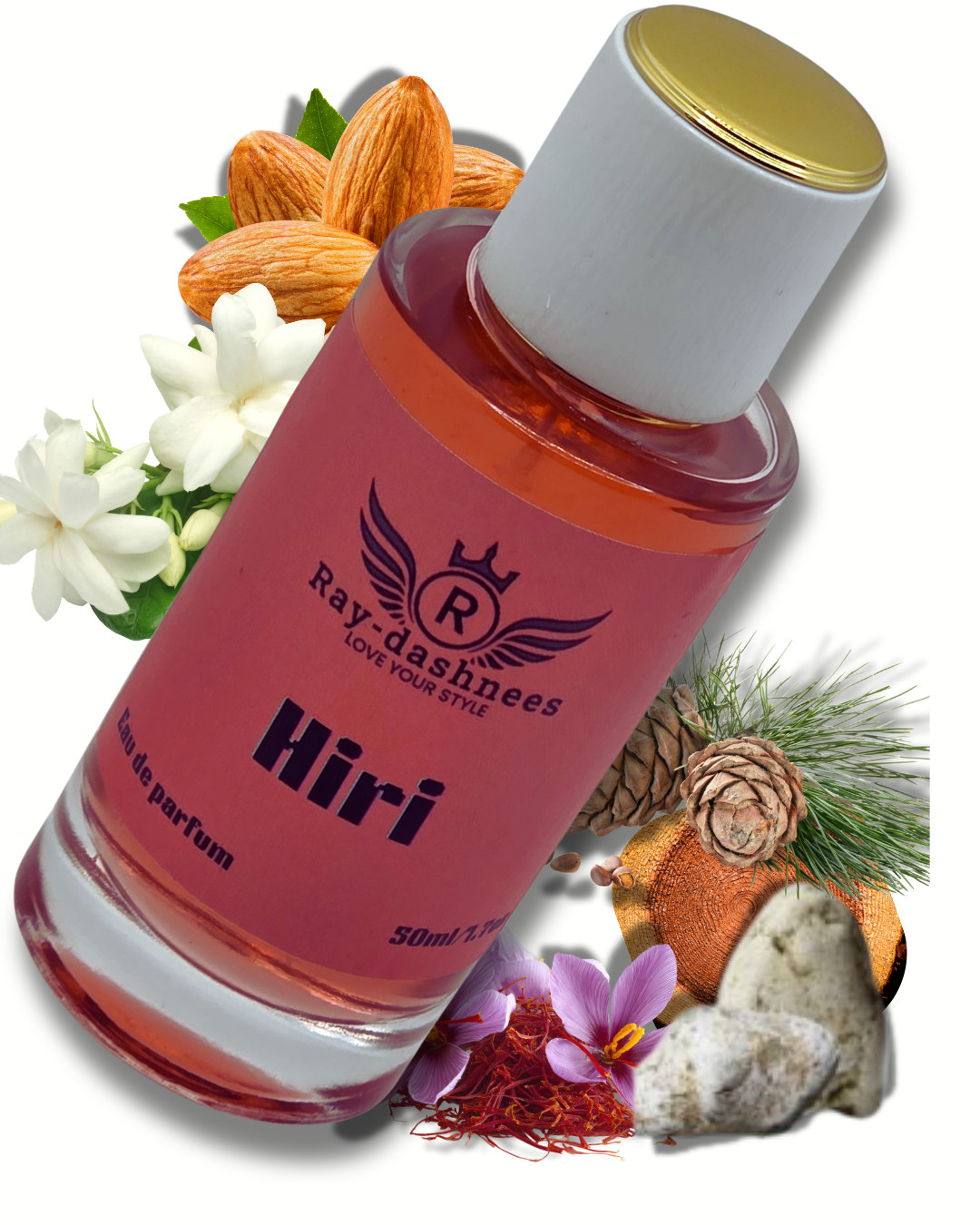 Hiri Eau De Parfum Spray 1.7 oz by Ray-dashnees | Almond White floral Animalic