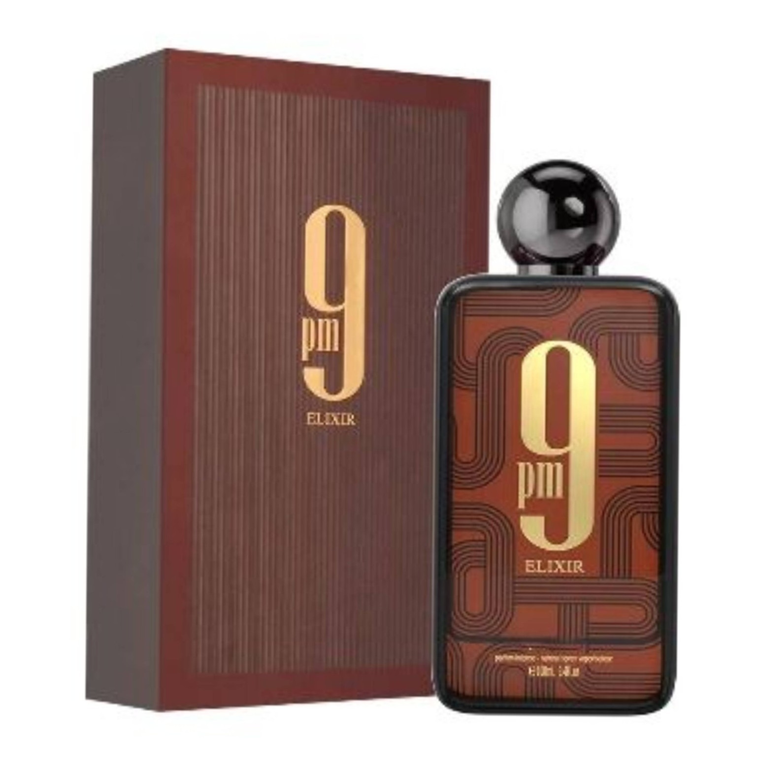 Afnan 9PM Elixir Eau de Parfum Spray 3.4 fl oz Fragrance Bottle w/ Box
