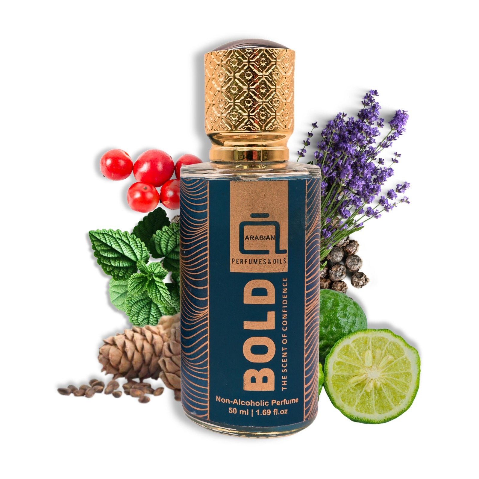 Arabian Perfumes & Oils Bold Alcohol Free Oil Based Perfume for Men 16.9 Fl Oz.