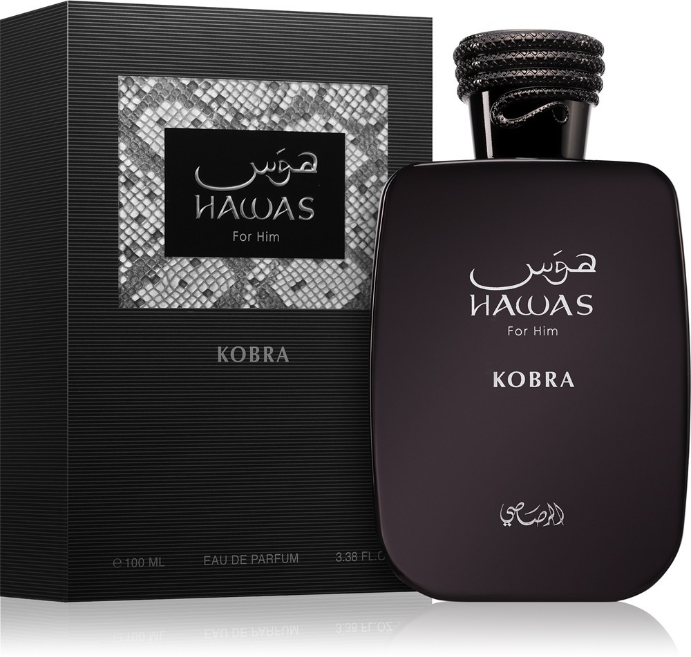 Hawas Kobra by Rasasi – Bold Exotic Men’s Eau de Parfum