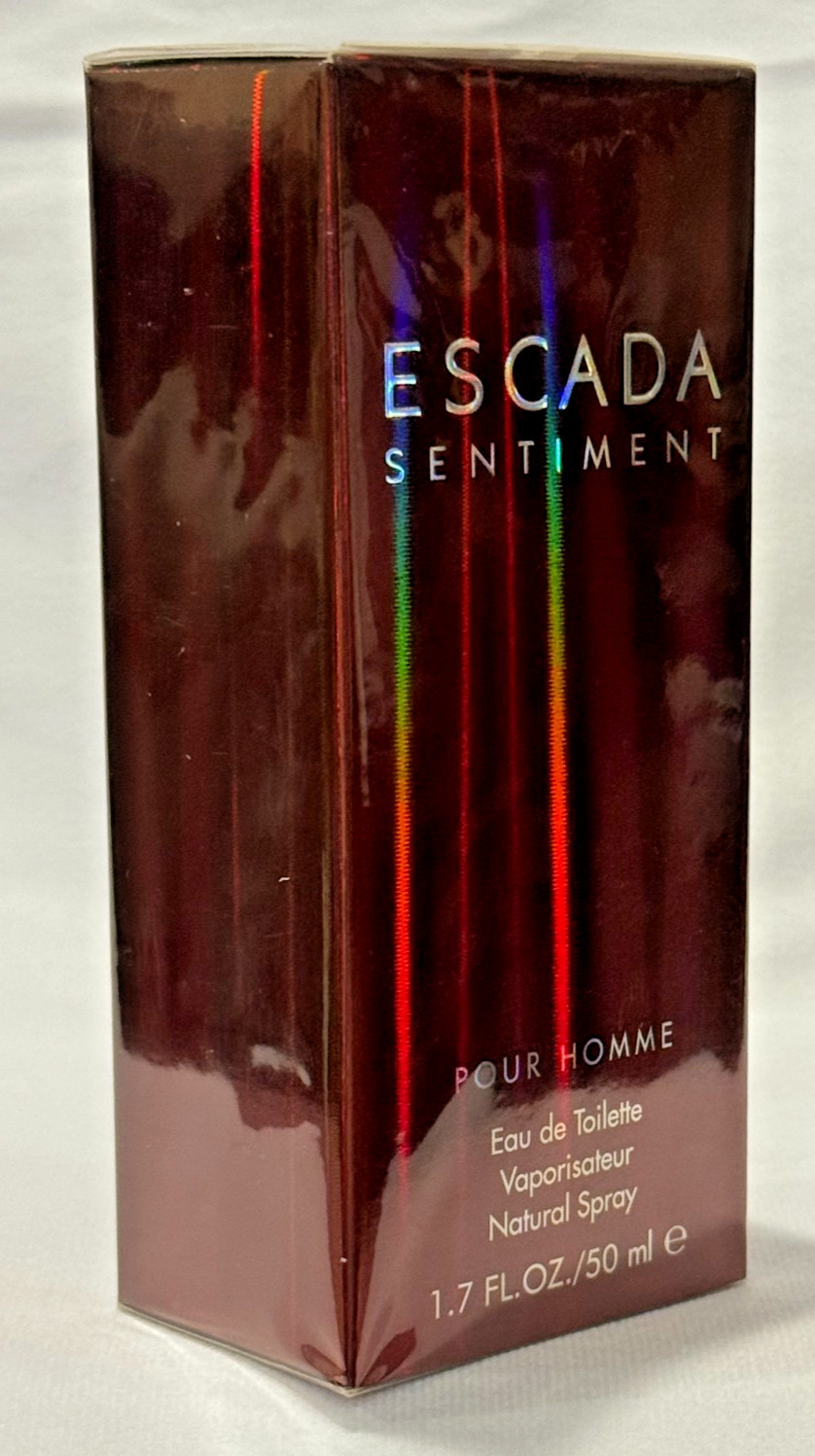 Sentiment Pour Homme Escada Men EDT Spray 1.7 oz 50 ml Vintage Sealed NIB Rare