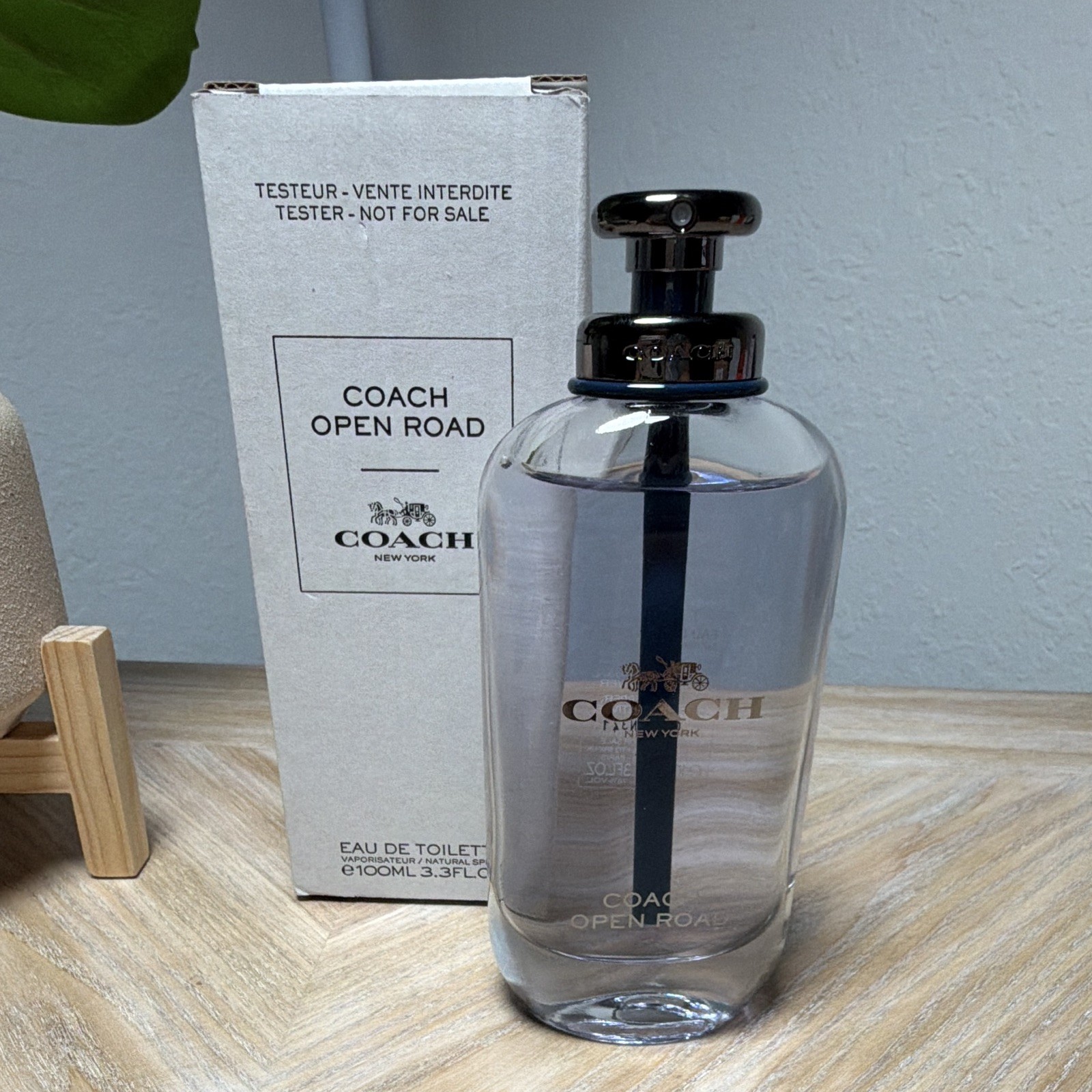 Coach Open Road Eau de Toilette Spray 3.3 fl oz Tester Sichuan Pepper Vetiver
