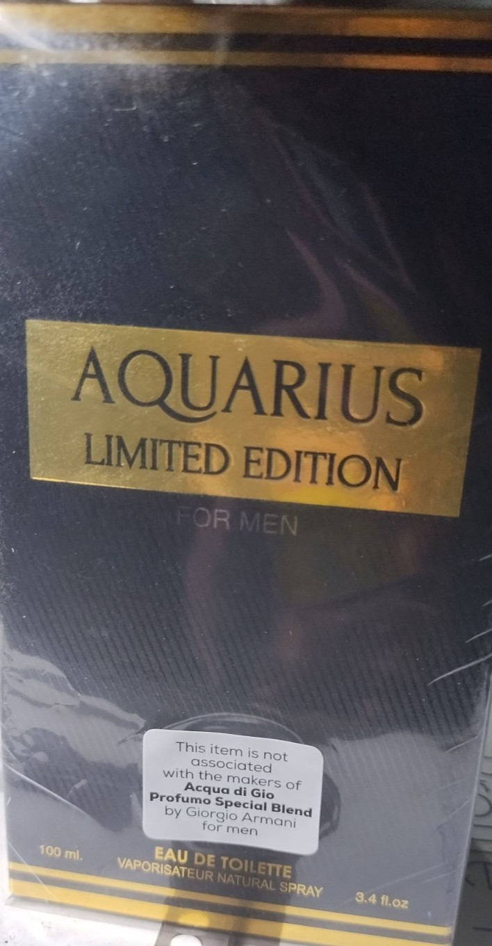 Aquarius Black Eau De Toilette Cologne For Men By Mirage Brand 3.4 FL OZ